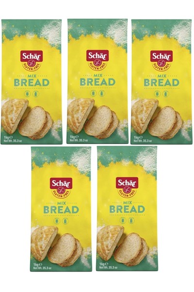 Schär Schar-Mix B Glütensiz Karışık Ekmek Unu 1 Kg 5 Li Paket