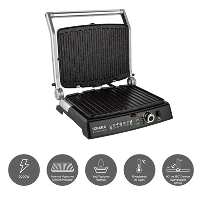 Schafer Concept Grill Tost Makinesi-Siyah