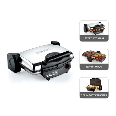 Schafer Contempo Tost Makinesi-Inox/Siyah