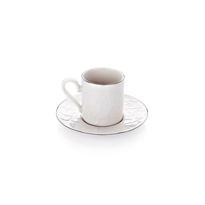 Schafer Evelynn 6 Kişilik Kahve Fincan Takımı 12 Parça-Platin02