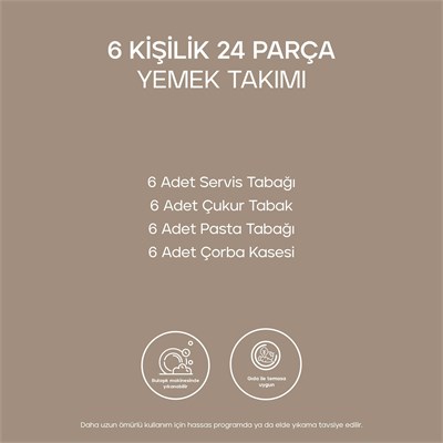 Schafer Evelynn Yemek Takımı 24 Parça-Yeşil