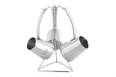 Schafer Fabian 3 lü Çelik Cezve Seti 4 Parça-Inox