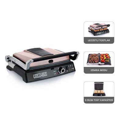 Schafer Grill Haus Tost Makinesi-Rosegold