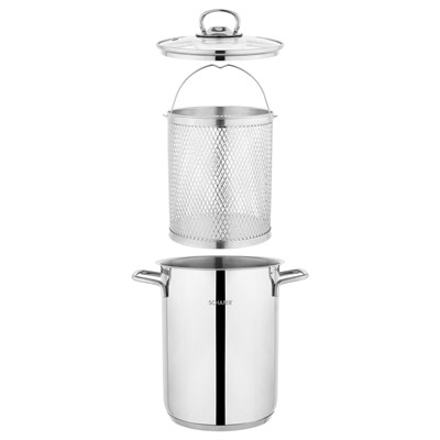 Schafer Gurme Kuşkonmaz ve Kızartma Tenceresi 3 Parça-Inox
