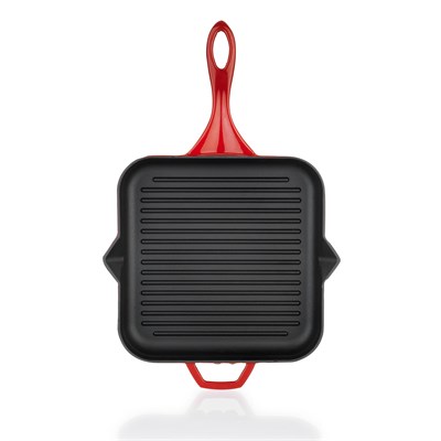 Schafer Guss Chef Döküm Kare Grill Tava 28x28Cm-1 Parça-Kırmızı