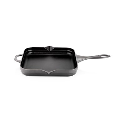 Schafer Guss Chef Döküm Kare Kızartma Tavası 28x28Cm-Gri