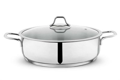 Schafer Held Çelik Basık Tencere 30 Cm-2 Parça-Inox