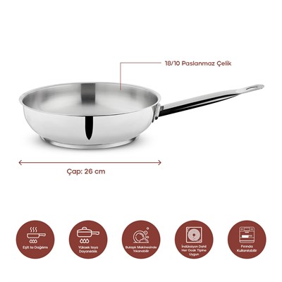 Schafer Held Çelik Tava 26 Cm-1 Parça-Inox