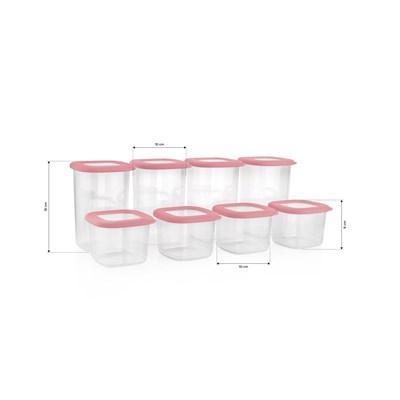 Schafer Hold 8 li Saklama Kabı-Pembe