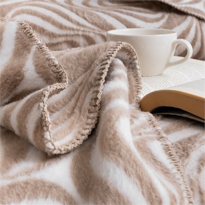Schafer Home Merlin Çift Kişilik Battaniye 200x220 Cm 1 Parça-Bej