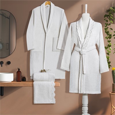 Schafer Home Premium Banyo Seti 4 Parça-Ekru