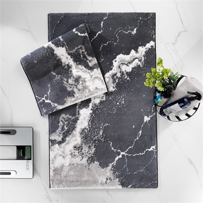 Schafer Home Retro 2 li Banyo Paspası-Gri
