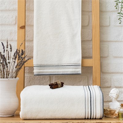 Schafer Home Rosy Armürlü Havlu 70x140 Cm-Krem