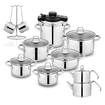 Schafer Jewel Çelik Çeyiz Seti 18 Parça-Inox