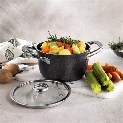 Schafer Micro Mini 14 Cm Yanmaz Yapışmaz Derin Tencere-Antrasit
