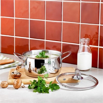 Schafer Micro Mini Derin Çelik Tencere 16 Cm-2 Parça