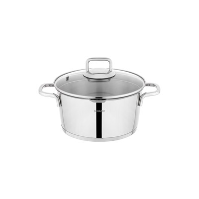 Schafer New Stahl Çelik Tencere Seti 8 Parça-Inox