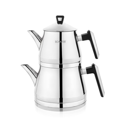 Schafer Premium Çaydanlık Takımı Büyük Boy 3 Parça-Inox