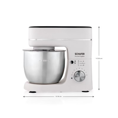 Schafer Prochef DigiMix Dijital Stand Mikser 5 L-Beyaz