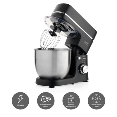 Schafer Prochef DigiMix Dijital Stand Mikser 5 L-Siyah
