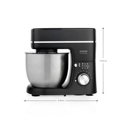 Schafer Prochef DigiMix Dijital Stand Mikser 5 L-Siyah