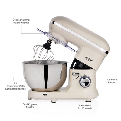 Schafer Prochef Vivo Stand Mikser 5 L-Krem