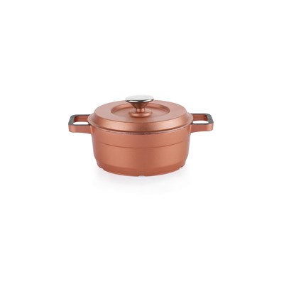 Schafer Retro Cast Mini Döküm Tencere Seti 5 Parça-Rosegold