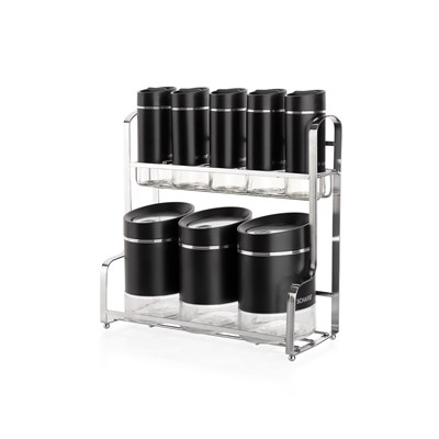 Schafer Silver Touch Baharat Takımı 9 Parça-Siyah