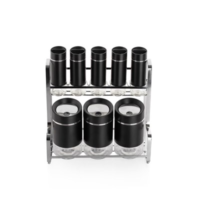 Schafer Silver Touch Baharat Takımı 9 Parça-Siyah