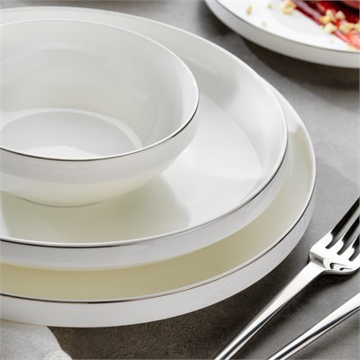 Schafer Superfine Bone Provence Yemek Takımı 56 Parça-Platin