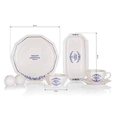 Schafer Swanky Kahvaltı Takımı 32 Parça-Lacivert01