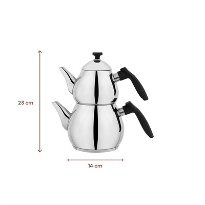 Schafer Tea Chef Küçük Boy Çaydanlık Takımı 4 Parça-Siyah