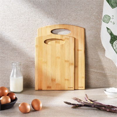 Schafer Woodart 2 Li Dikdörtgen Tutacaklı Kesme Tahtası
