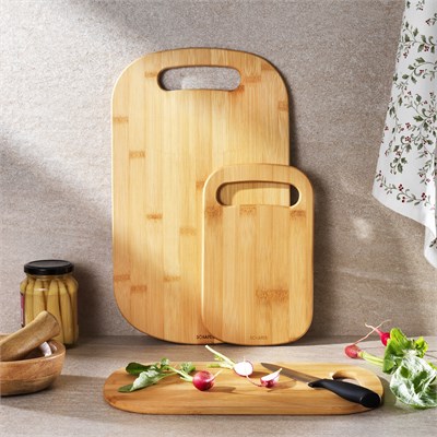 Schafer Woodart 3 Lü Oval Tutacaklı Kesme Tahtası