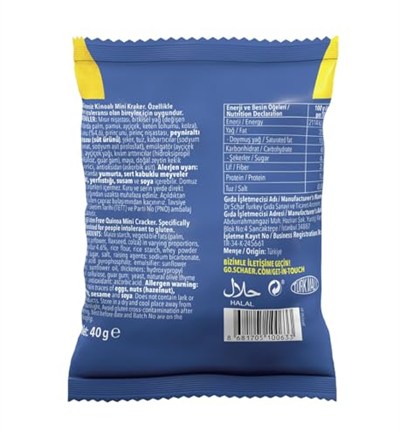 Schar Quinotti 40 gram Kinoalı Halka Kraker