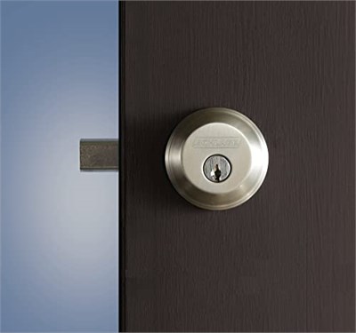 SCHLAGE B60N626 Standart Süsleme Anahtarlı 1 Taraflı Kilit Cıvatası, En Yüksek Konut Güvenliği, Saten Krom