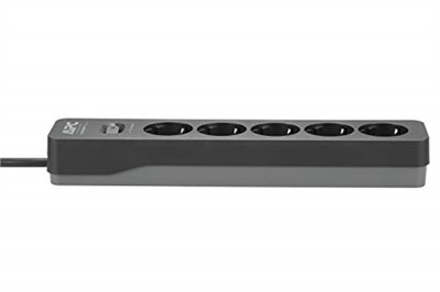 Schneider APC PME5B-GR 918 Joule Anahtarlı 5li 1.5 m Akım Korumalı Priz, Siyah