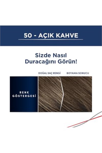Schwarzkopf Men Perfect Saç Boyası 50 - Açık Kahve, 80 Ml