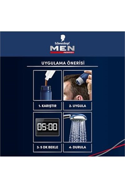 Schwarzkopf Men Perfect Saç Boyası 50 - Açık Kahve, 80 Ml