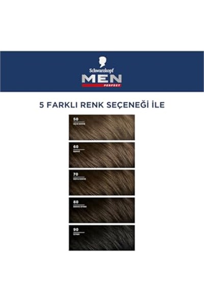 Schwarzkopf Men Perfect Saç Boyası 50 - Açık Kahve, 80 Ml