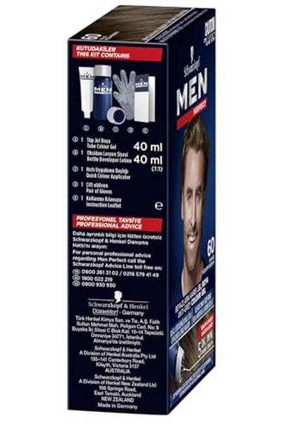 Schwarzkopf Men Perfect Saç Boyası 60 - Kahve, 80 Ml