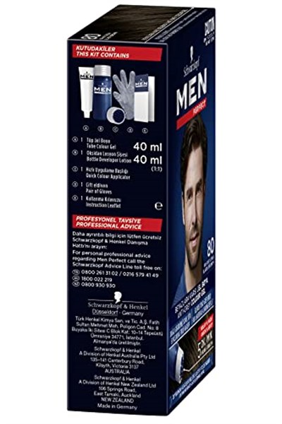 Schwarzkopf Men Perfect Saç Boyası 80 - Kahve Siyah, 80 Ml