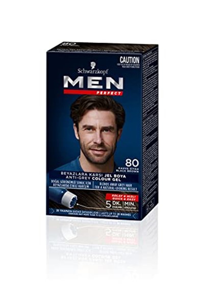 Schwarzkopf Men Perfect Saç Boyası 80 - Kahve Siyah, 80 Ml