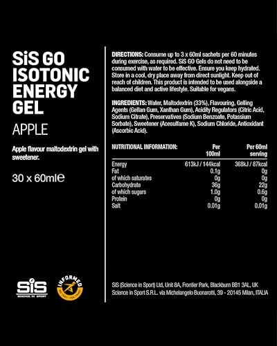 Science in Sport Sis Gel Go Isotonic Elma Protein Yüksek Karbonhidrat 60 ml