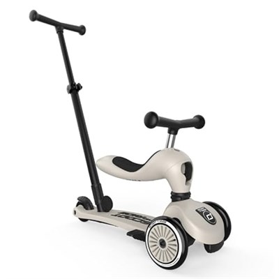 Scoot & Ride Highwaykick 1 Push and Go Kickboard oturaklı çocuk scooterı, 2si 1 arada direksiyonlu denge bisikleti, 1 2 yaşından itibaren, yüksekliği ayarlanabilir, aletsiz
