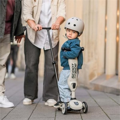 Scoot & Ride Highwaykick 1 Push and Go Kickboard oturaklı çocuk scooterı, 2si 1 arada direksiyonlu denge bisikleti, 1 2 yaşından itibaren, yüksekliği ayarlanabilir, aletsiz