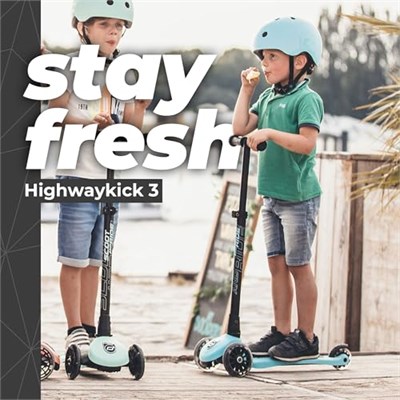 Scoot & Ride Scoot and Ride Highwaykick 3 LED Tekerlekli Çocuk Scooter Turkuaz 170301-96356
