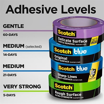 Scotch Mavi 2090-24EC3 Scotch Orijinal Çok Yüzeyli Boyacı Bandı, 2,4 cm Genişlik, Mavi