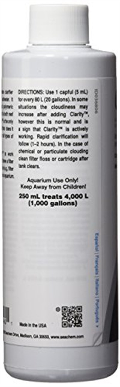 Seachem Clarity 250 ML - Seçenekler: 1.2, 8.5 fl oz, 100 ml/ 3.4 fl. oz.