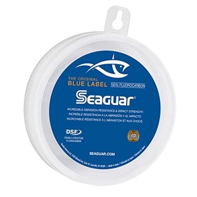 Seaguar Blue Label Tuzlu Su Balıkçılık Lider Misinası, %100 Florokarbon, Şeffaf, Çeşitli Boyutlar
